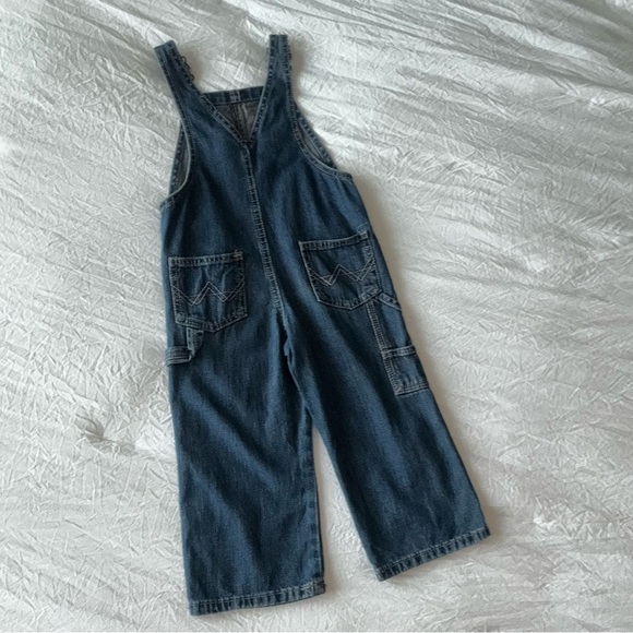 Kids Wrangler Denim Overalls - Picture 4 of 6